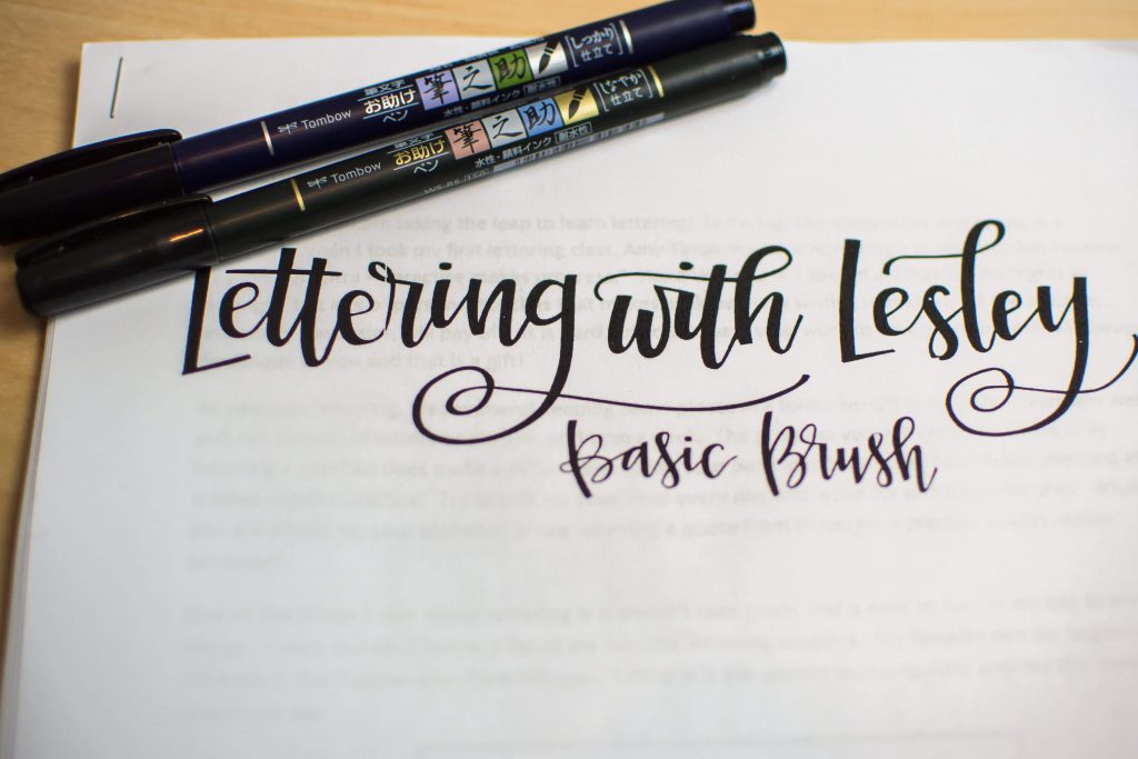 Lettering with Lesley Packet basic brush