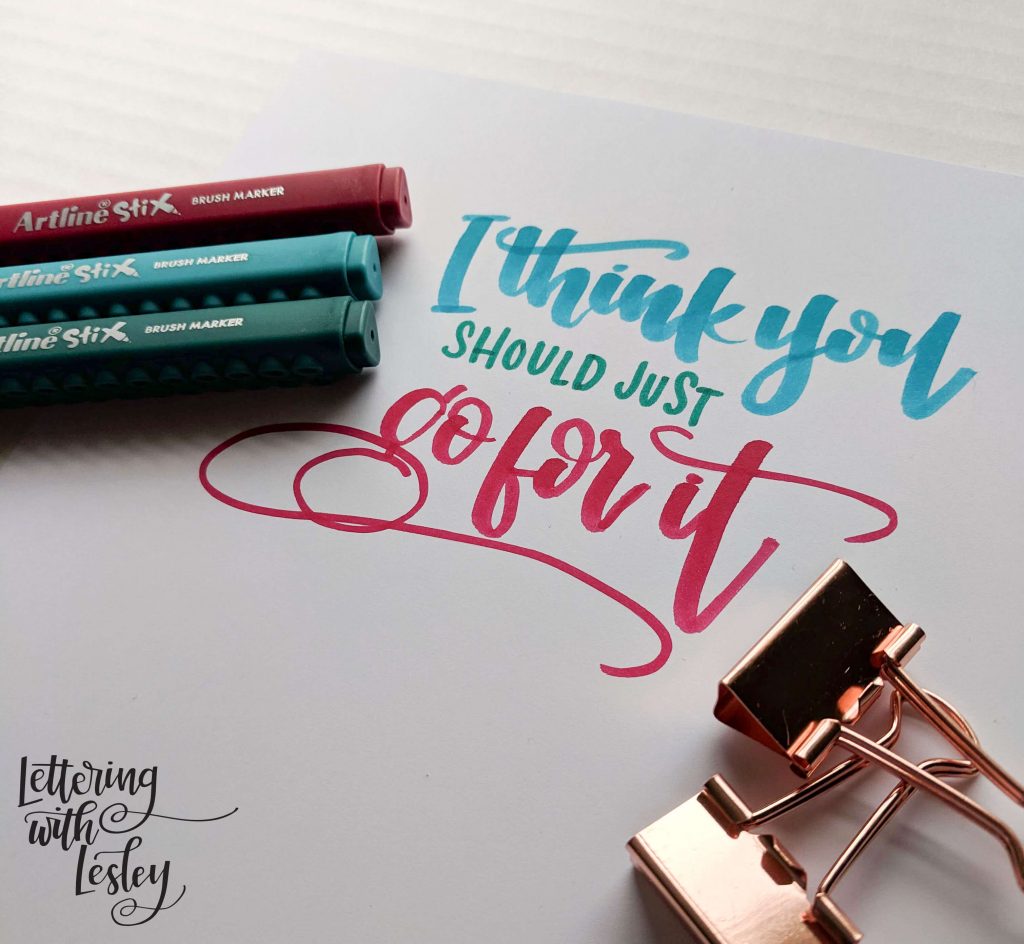 Artline Stix Are the Legos of Pens - Lettering with Lesley